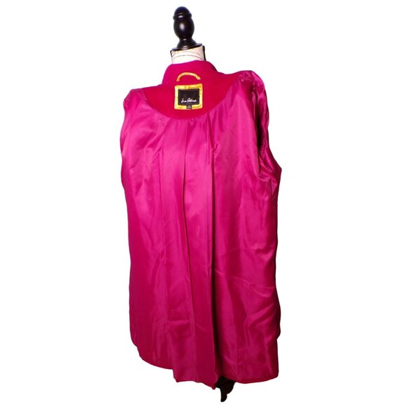 🆕SAM EDELMAN Wool Blend Long Coat Boysenberry Pink 10 - Picture 7 of 7